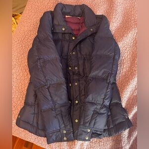 Athleta Dark Blue Puffer Jacket